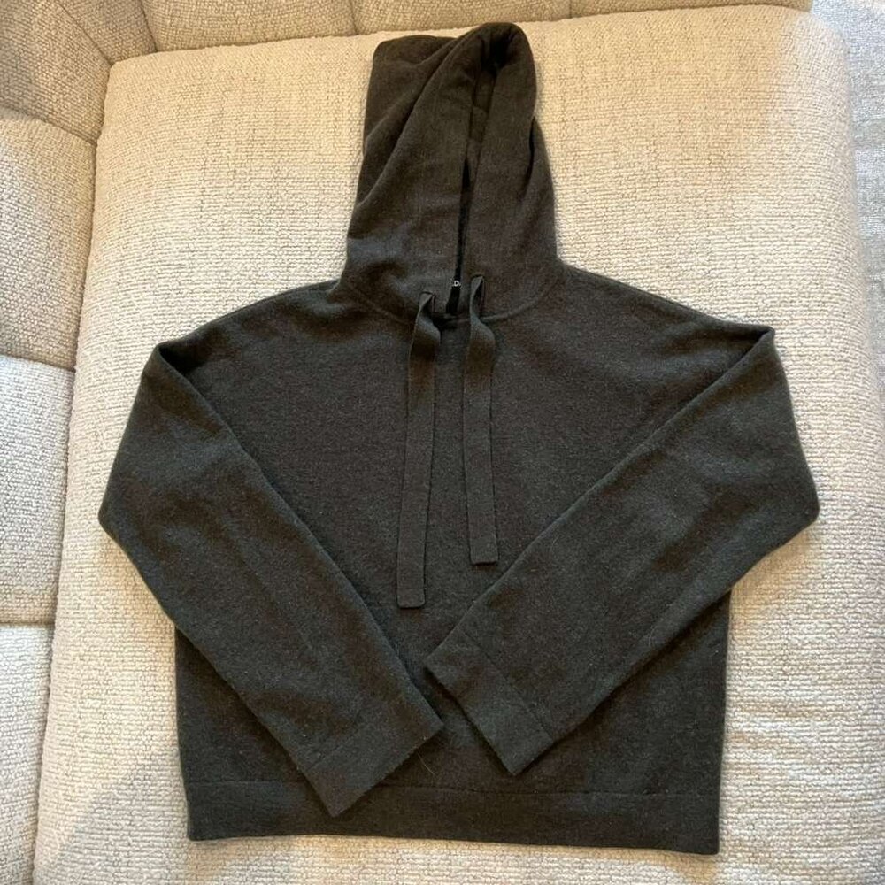 Naadam Cashmere Tracksuit Hoodie & Jogger Set - Olive - Sz S